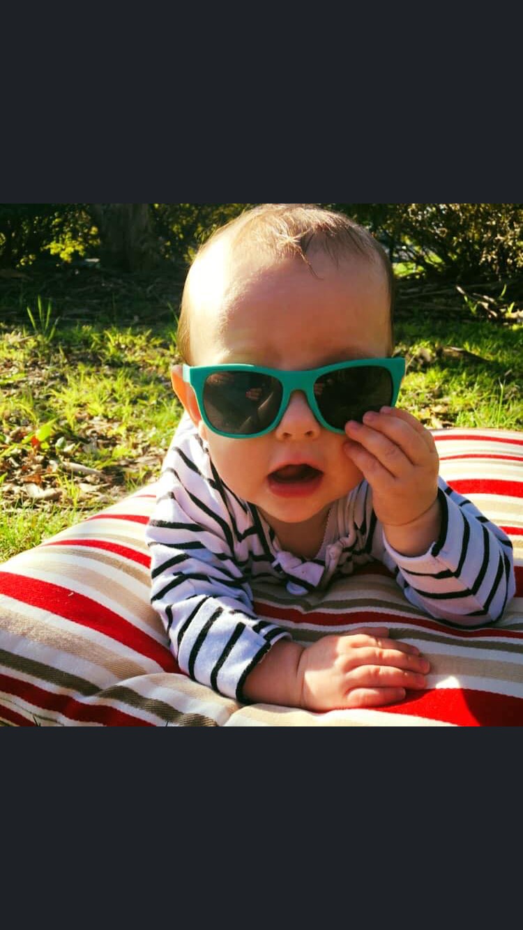 baby with sunglasses